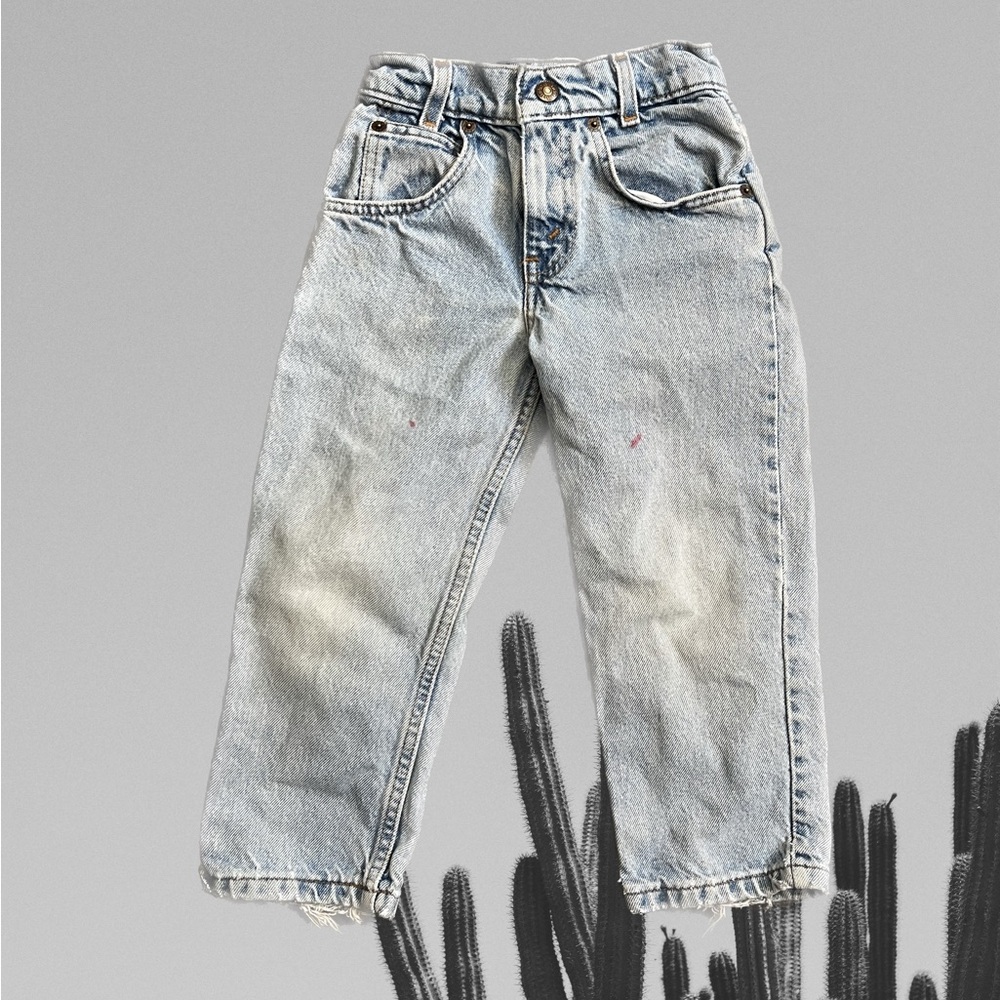 Vintage toddler orange tab Levi’s jeans